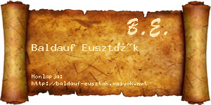 Baldauf Euszták névjegykártya